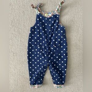 Baby boden corderouy heart overalls polka dots 12-18 months